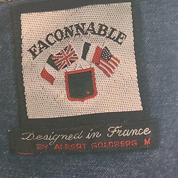 Faconnable Men’s Denim Shirt M Blue Button Down Long Sleeve French Designer - Picture 2 of 11